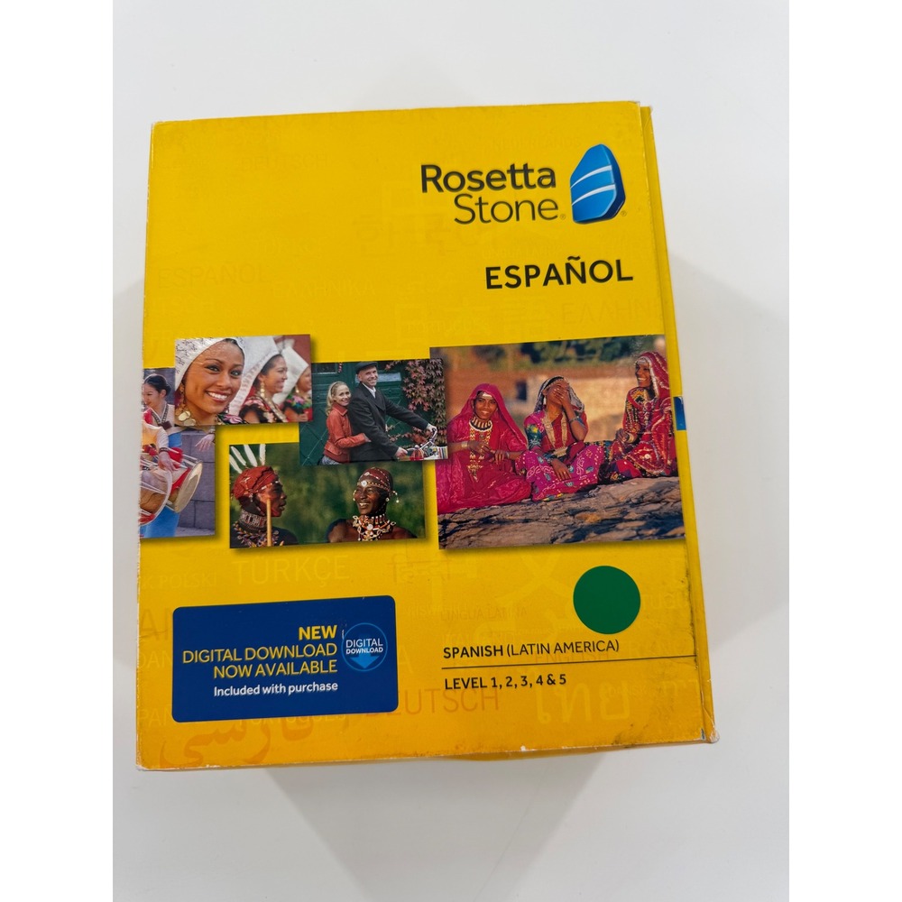 Rosetta Stone Spanish Latin America Levels 1-5 Box Set with Headset & Download